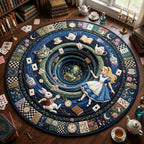 In Wonderland Round Mat Rug - Nature Design | Serene Home Decor