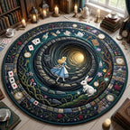 In Wonderland Round Mat Rug - Nature Design | Serene Home Decor