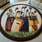 In the Golf Bag Round Mat Rug - Nature Design | Serene Home Decor