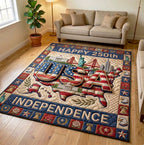 Independence USA area rug in a living room