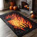 Infernal Grasp area rug in a living room