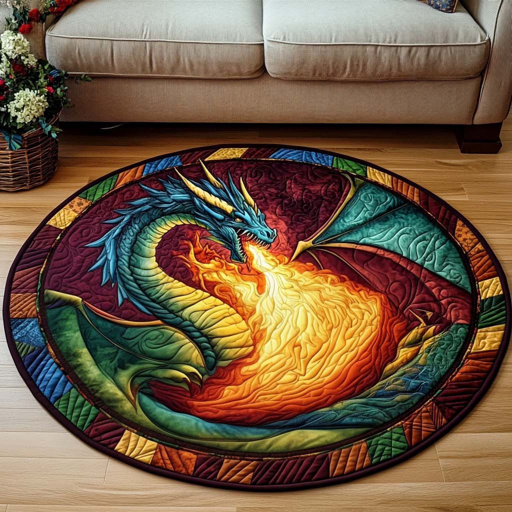 Infernal Nexus Round Mat Rug - Nature Design | Serene Home Decor