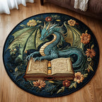 Inferno Coil Round Mat Rug - washable non-slip printed rug