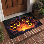 Inferno Pumpkin Doormat - Seasonal Holiday Design | Printed Welcome Doormat