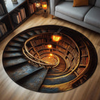 Infinite Shelves Round Mat Rug - Nature Design | Serene Home Decor