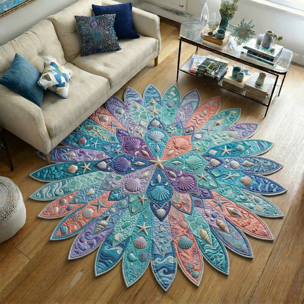 Infinite Spiral Custom Shape Area Rug - Nature Design | Die-Cut Non-Slip Rug - washable non-slip printed rug