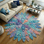 Infinite Spiral Custom Shape Area Rug - Nature Design | Die-Cut Non-Slip Rug - washable non-slip printed rug