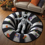 Infinity Astronaut Orbit Round Mat Rug - washable non-slip printed rug