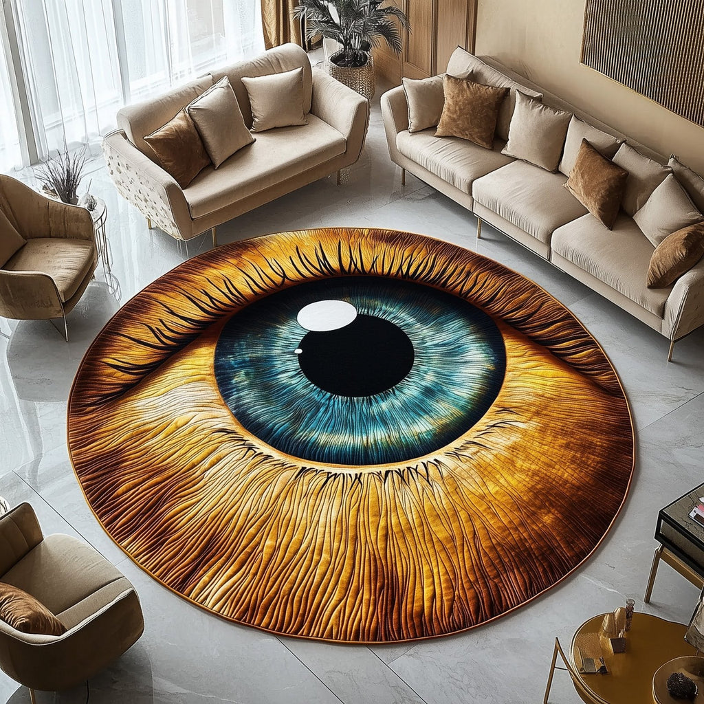 Infinity Eyes Round Mat Rug - Nature Design | Serene Home Decor