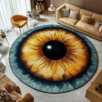 Infinity Eyes Round Mat Rug - washable non-slip printed rug