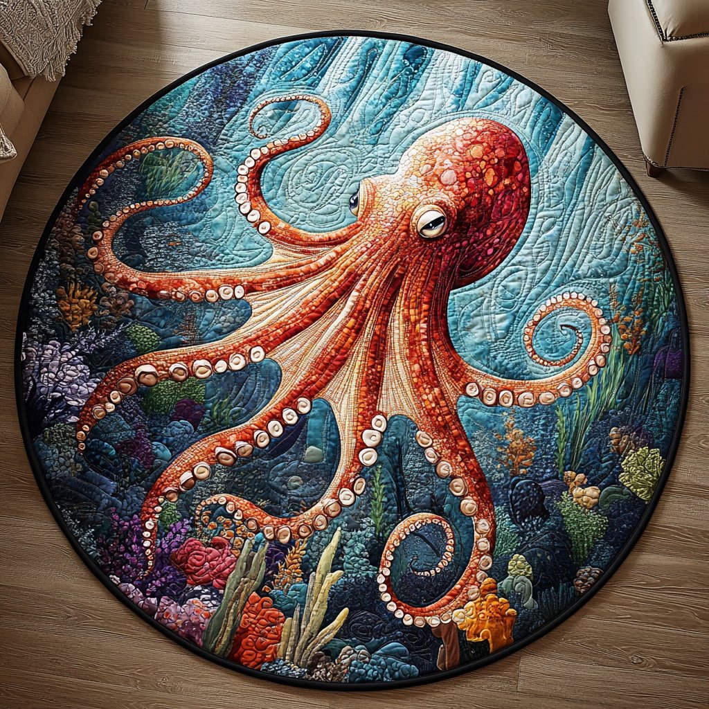 Inkstorm Legend Round Mat Rug - washable non-slip printed rug
