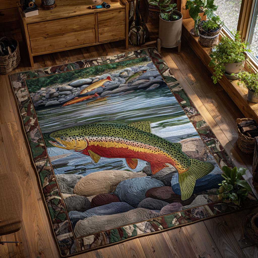 Into the Current area rug in a living room