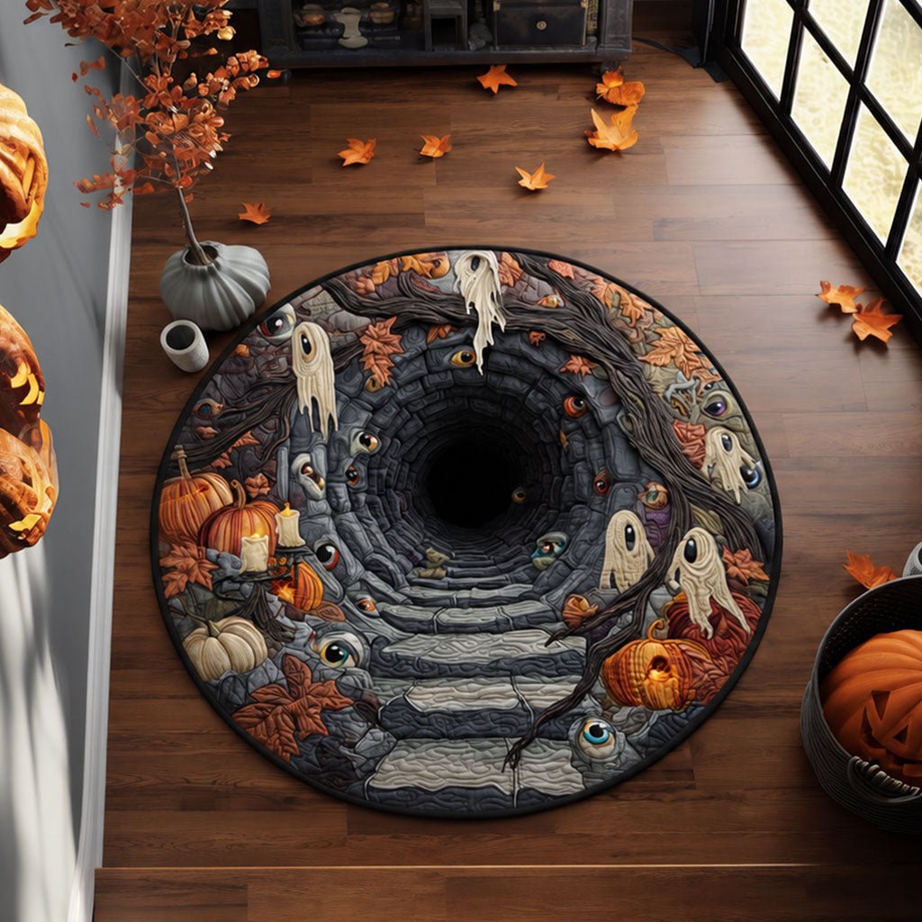 Into the Hollow Round Mat Rug - washable non-slip printed rug
