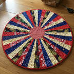 Intricate Sun Round Mat Rug - Cute Pet Design | Animal Printed Home Decor