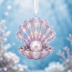 Iridescent Pearl Shell Christmas Ornament