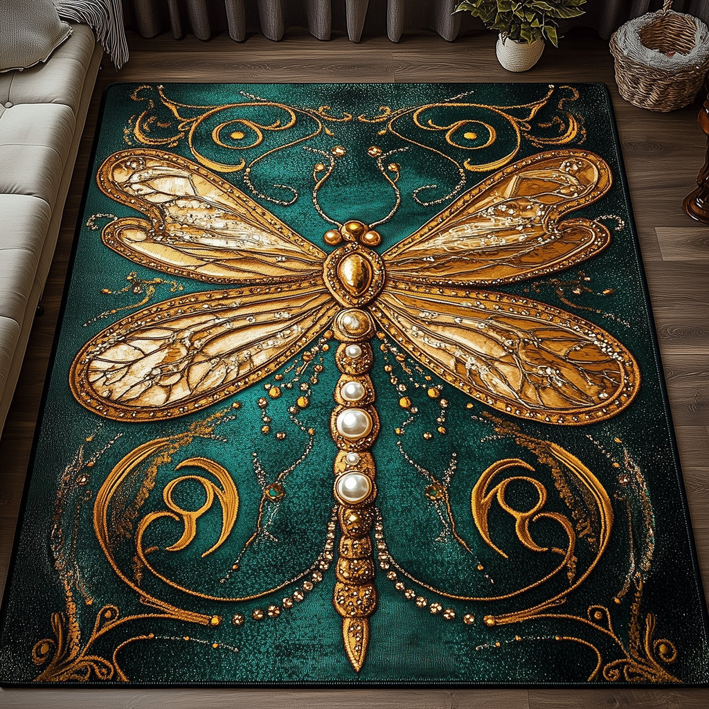 Iridescent Flight area rug in a living room