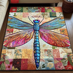 Iridescent Flight area rug in a living room