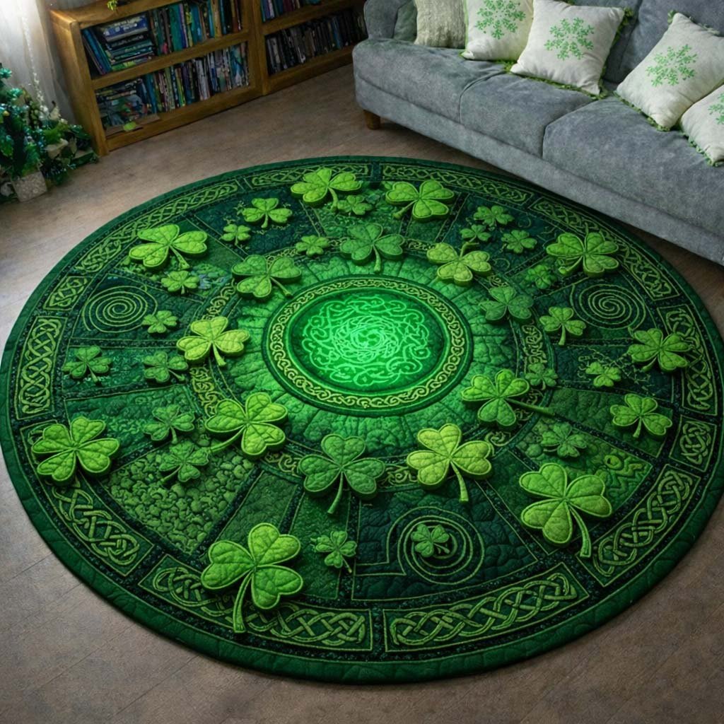 Irish Blessing Round Mat Rug - Nature Design | Serene Home Decor