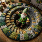 Irish Blessing Round Mat Rug - washable non-slip printed rug