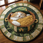 Irish Cat Round Mat Rug - Cute Pet Design | Animal Printed Home Decor