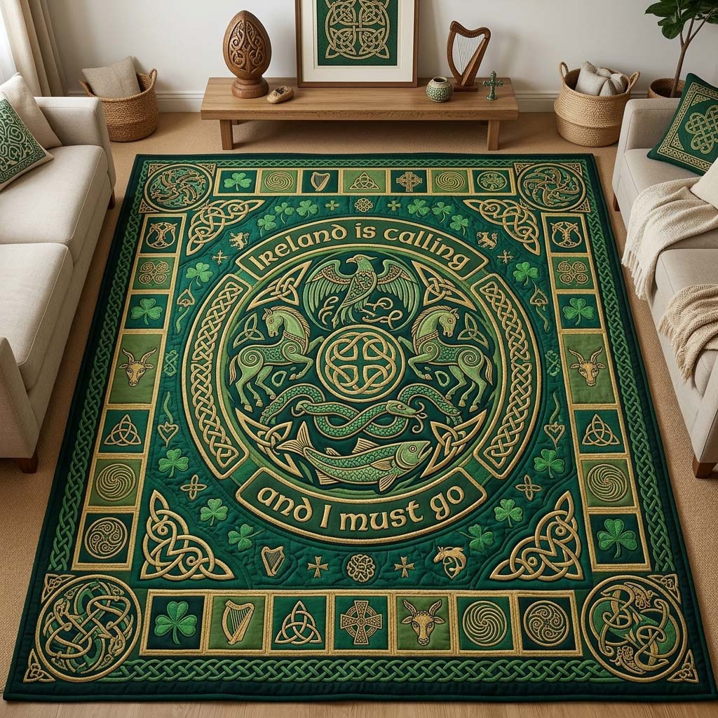 Irish Heritage area rug in a living room