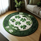 Irish Serenity Round Mat Rug - washable non-slip printed rug