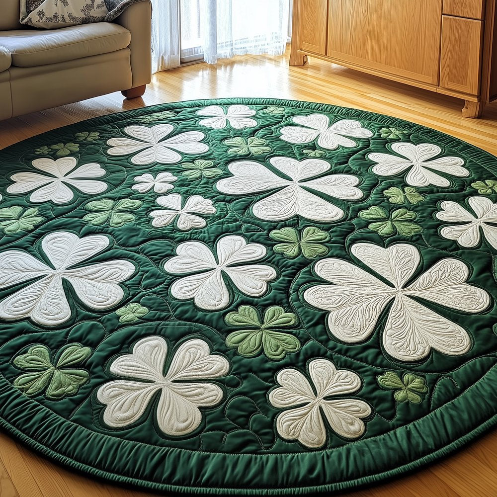 Irish Shamrock Round Mat Rug - Nature Design | Serene Home Decor