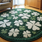 Irish Shamrock Round Mat Rug - Nature Design | Serene Home Decor