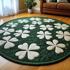 Irish Shamrock Round Mat Rug - Nature Design | Serene Home Decor
