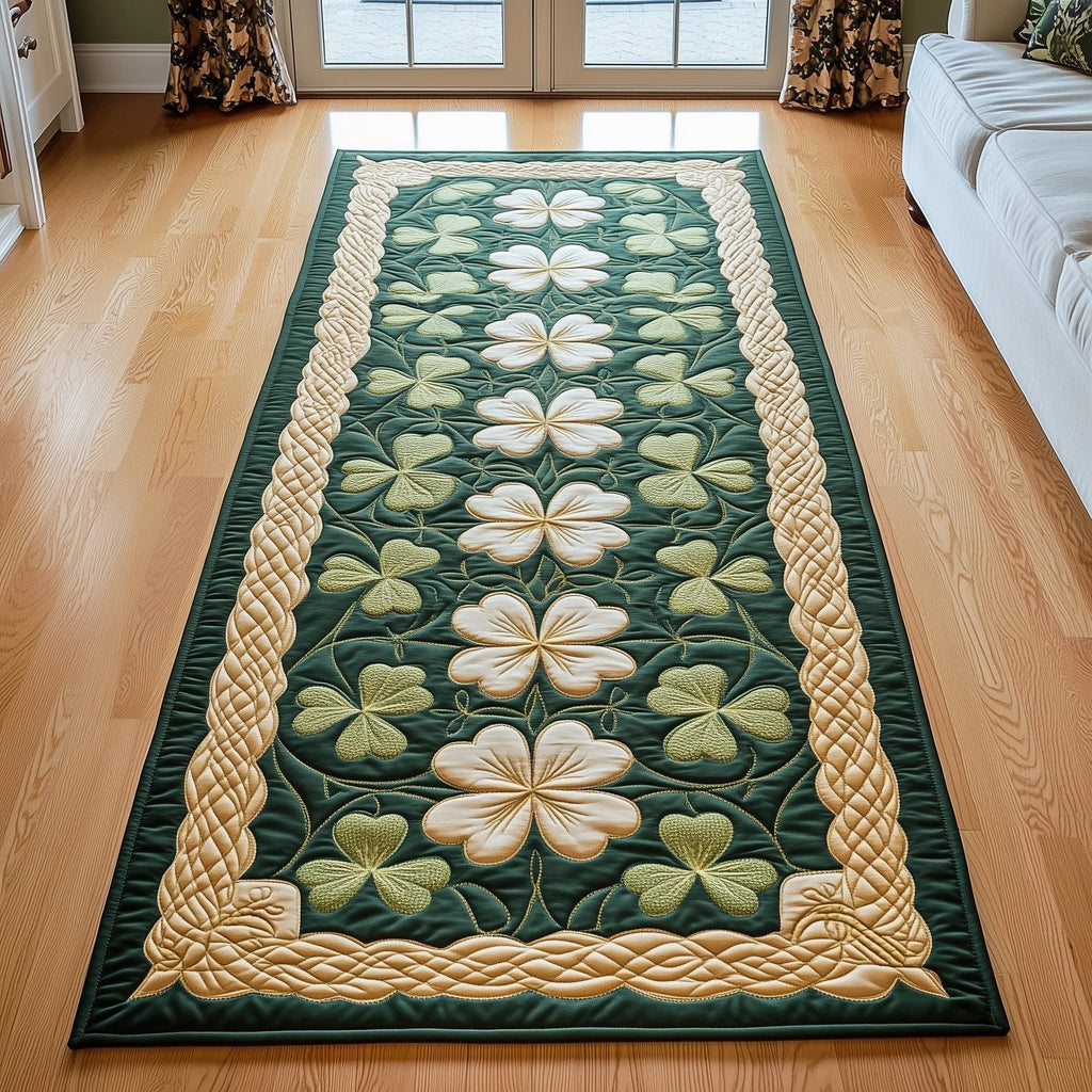 Irish Shamrock Runner Rug - Nature Design | Serene Runner Rug