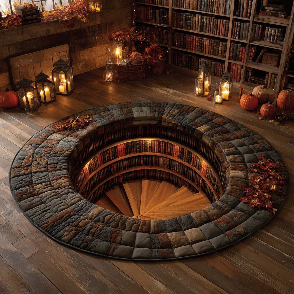 Iron Spire Round Mat Rug - washable non-slip printed rug