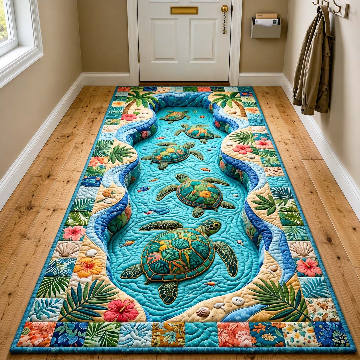 Island Escape Runner Rug - Nature Design | Serene Runner Rug