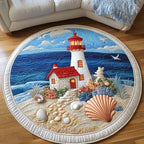 Island Guardian Round Mat Rug - washable non-slip printed rug