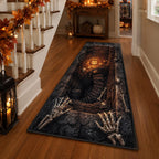Jack O Lantern Trail Runner Carpet Runner Rug - Cute Pet Design | Animal Printed Runner Rug