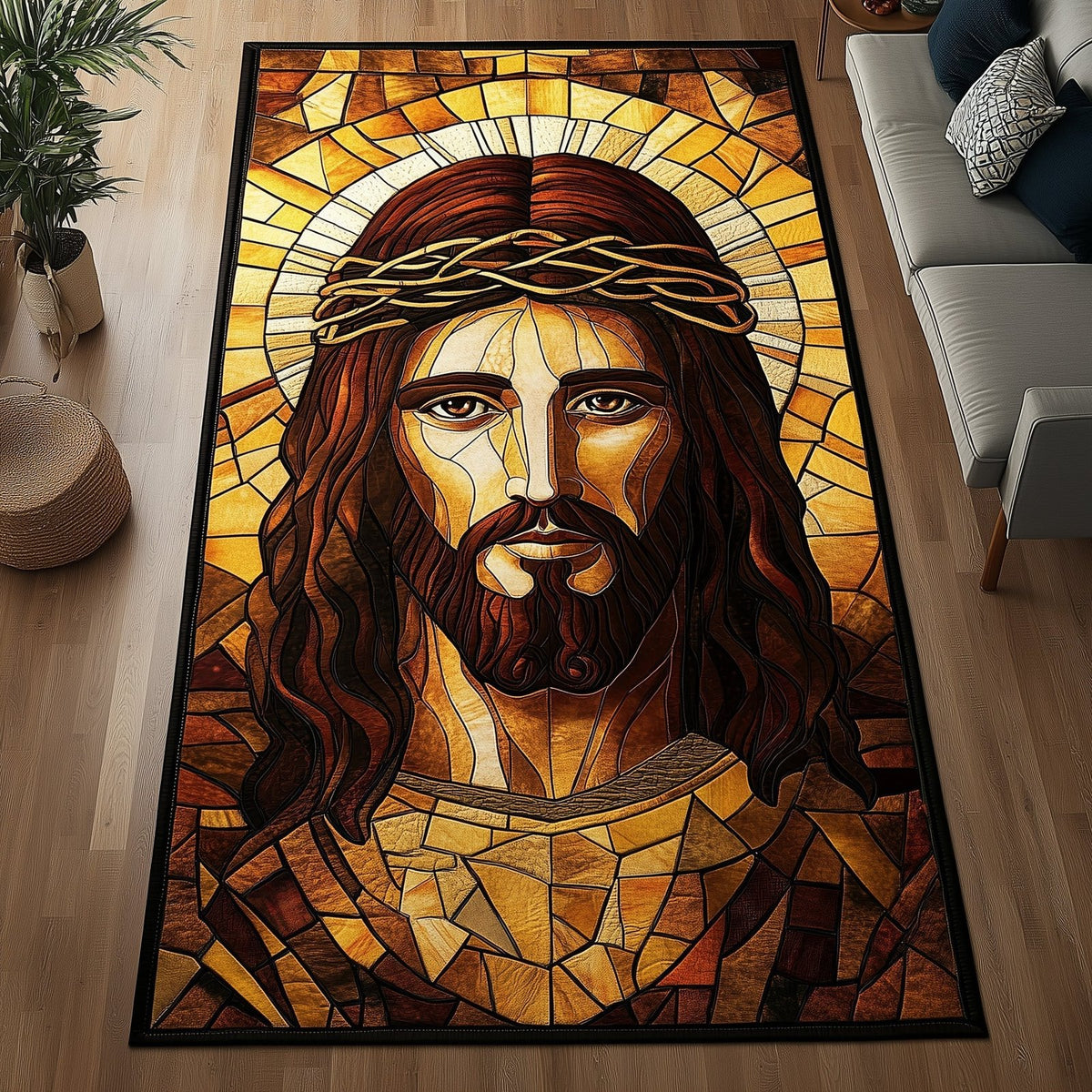 Jesus Runner Rug - Nature Design | Serene Runner Rug