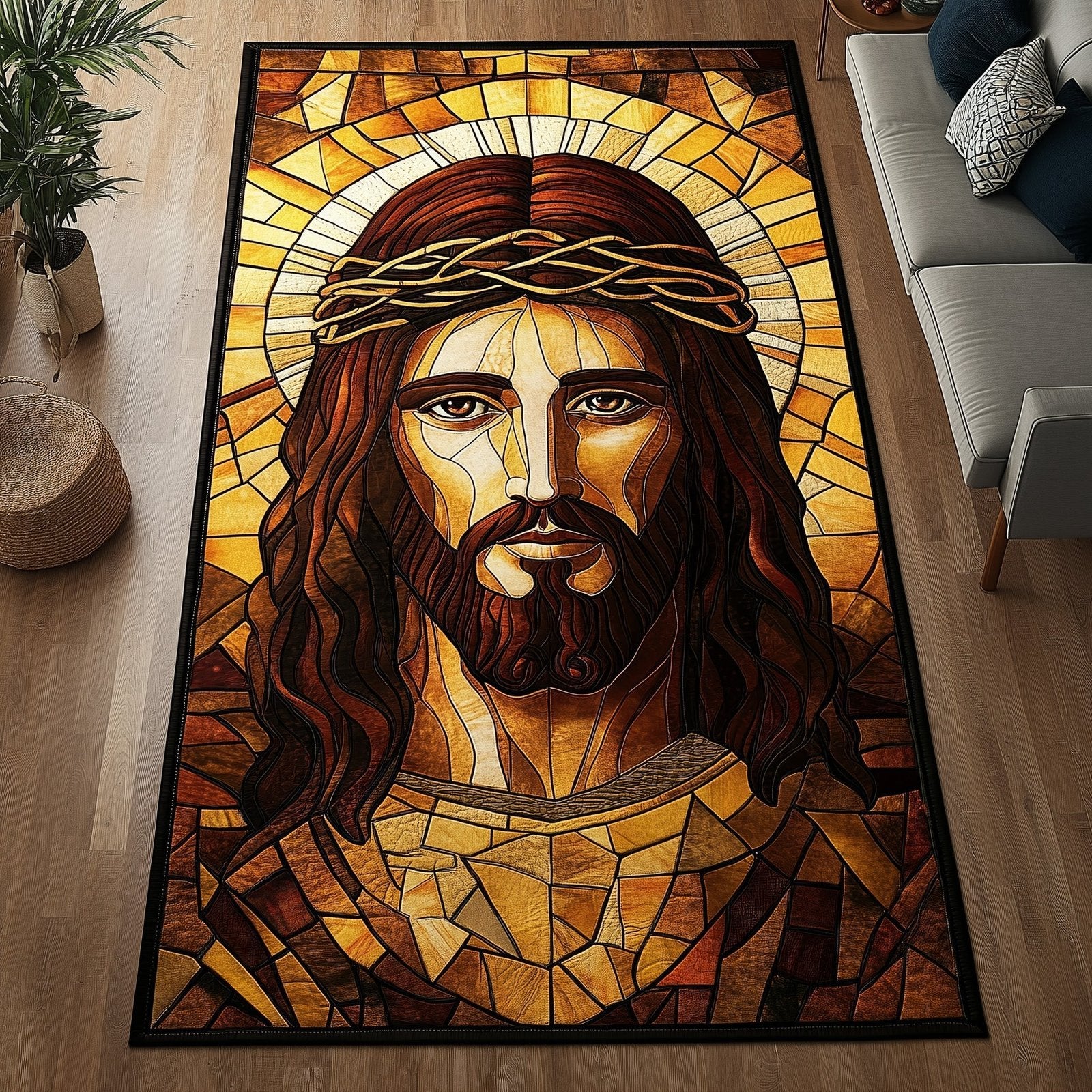 Jesus Runner Rug - Nature Design | Serene Runner Rug