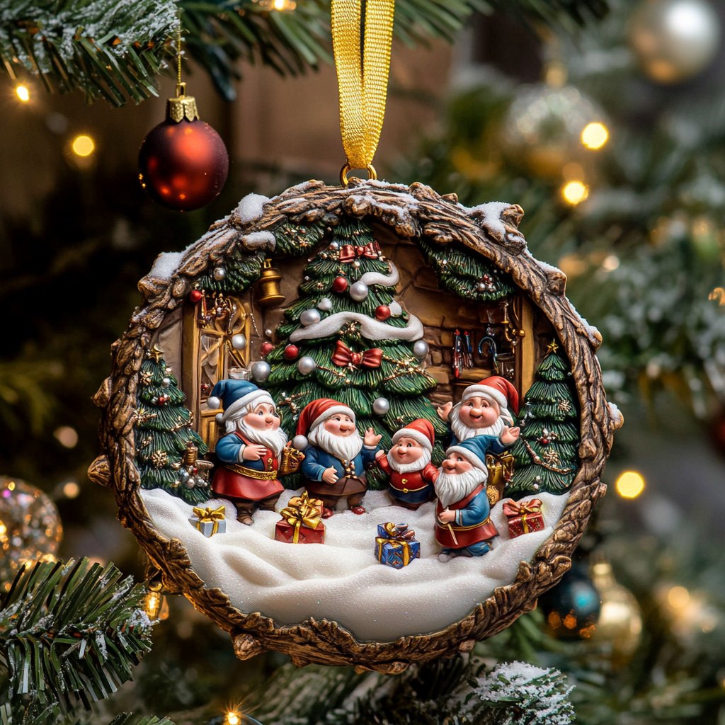 Frosty Birds Delight Christmas Ornament