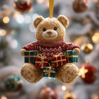 Jolly Bear Christmas Ornament