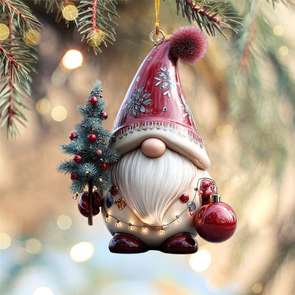 Jolly Gnome Christmas Ornament