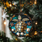 Jolly Reef Turtle Christmas Ornament