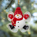 Snow Angel Mitten Snowman Christmas Ornament