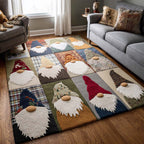 Jolly Gnomes area rug in a living room