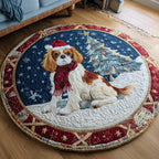 Jolly King Charles Round Mat Rug - washable non-slip printed rug