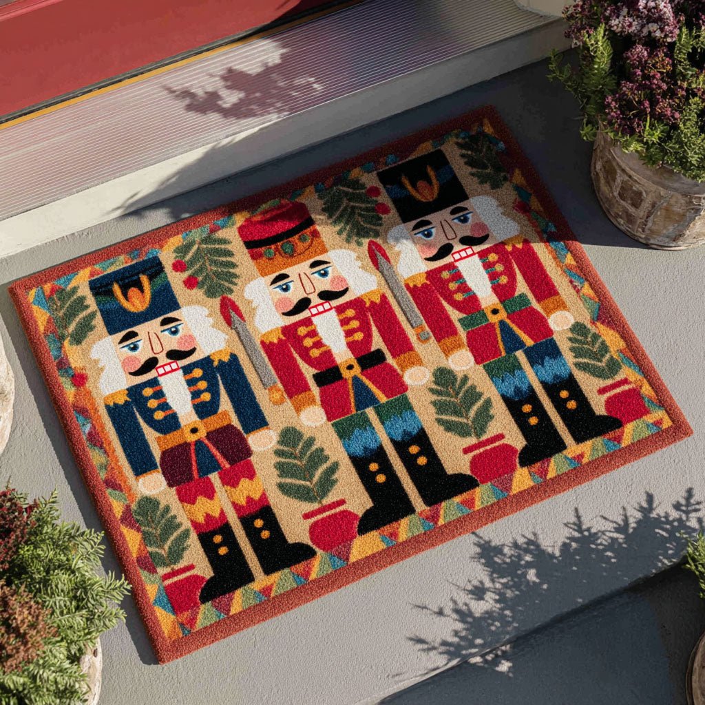 Jolly Nutcracker Doormat - Nature Design | Printed Welcome Doormat
