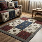 Jolly Paw area rug in a living room