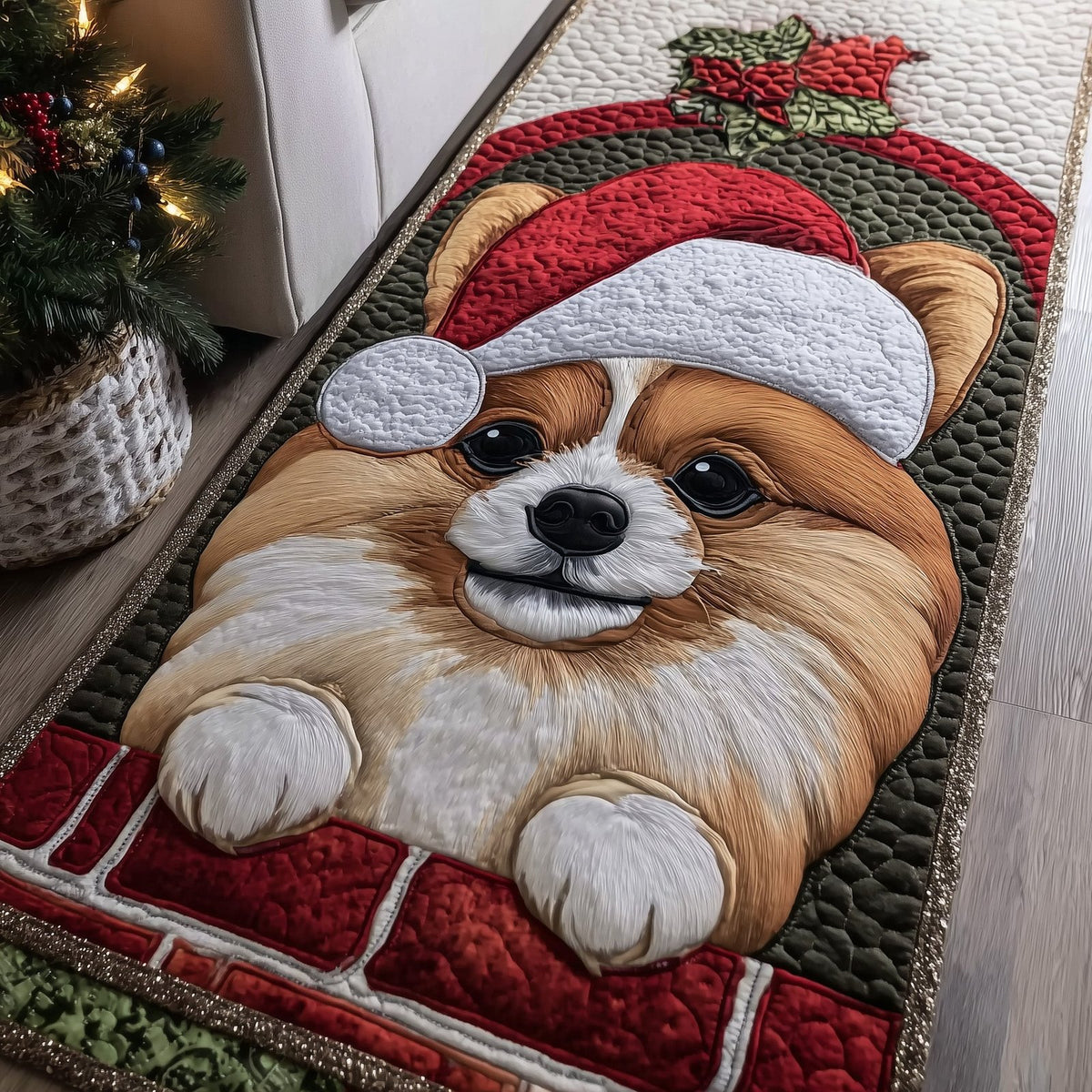 Jolly Pomeranian Runner Rug - Nature Design | Serene Runner Rug