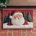 Jolly Santa Claus Doormat - Seasonal Holiday Design | Printed Welcome Doormat