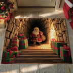 Jolly Santa Doormat - Seasonal Holiday Design | Printed Welcome Doormat