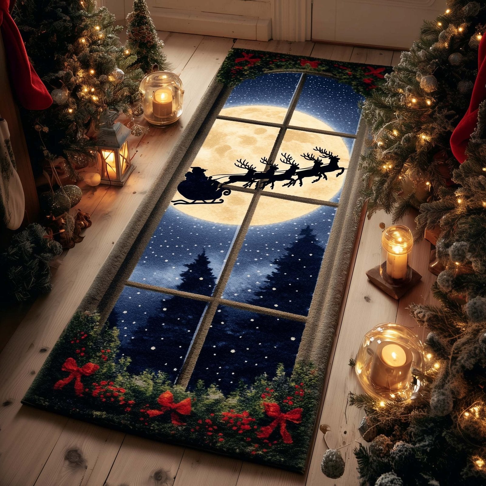 Jolly Santa Runner Rug - Nature Design | Serene Runner Rug