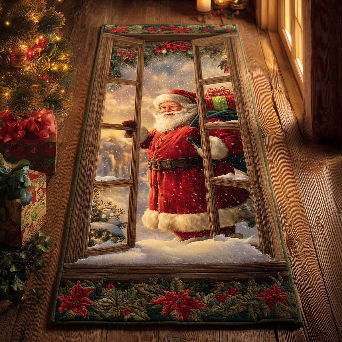 Jolly Santa Runner Rug - Nature Design | Serene Runner Rug